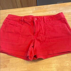 Faded Glory Red High Waist Shorts